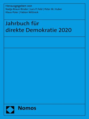 cover image of Jahrbuch für direkte Demokratie 2020